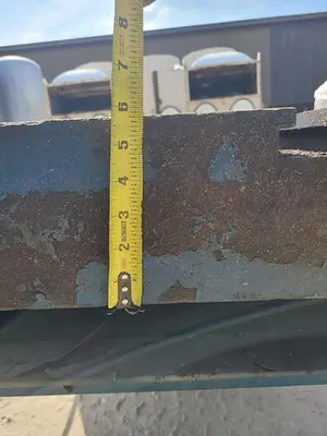 USED SHOP MADE 42'' X 102'' MACHINE BASE T-SLOT TABLE