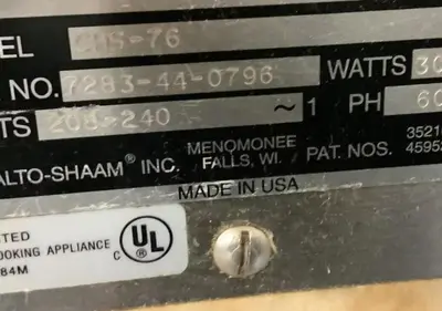 USED ALTO SHAAM CH-76
