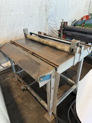 48” WIDE CUT-TO-LENGTH LINE: FAMCO SHEAR WITH FEED ROLL & AMS CONTROLS: STOCK #23384