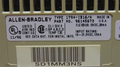 Allen Bradley 1794-IB16/A Flex I/O 24VDC Input Module Used