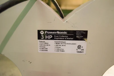 Powersonic SMC340P 3HP Dust collector