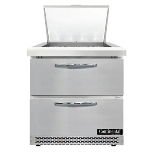 Continental SW32N12M-FB-D 32" Sandwich/salad Prep Table W/ Refrigerated Base, 115v