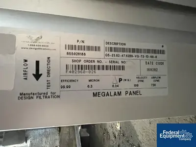 USED Camfil Camfil Megalam Air Filter Panel with Frame