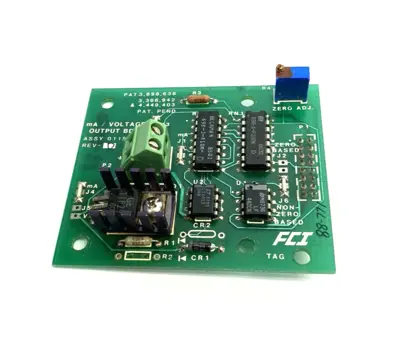 USED FCI FLUID COMPONENTS MA/ VOLTAGE OUTPUT BOARD REV. D