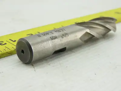 5/8" HSS 4 Flute Ballnose End Mill 5/8" Shank 3-3/4" OAL