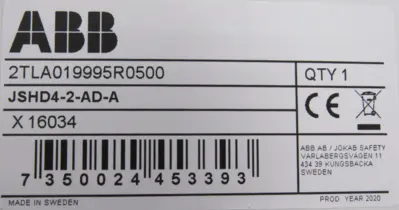 NEW ABB 2TLA019995R0500 THREE POSITION PENDANT JSHD4-2-AD-A