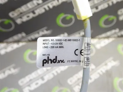 Phd Inc. 55802-1-02 and 55822-1 Reed Switch 4.5 - 24 VDC In 200 mA MAX. Load New