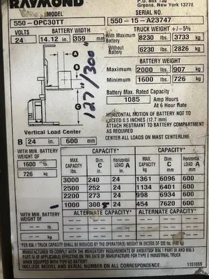 Used 2015 RAYMOND 550OPC30TT Misc Forklifts Illinois US | Somerset Equipment Sales #1543040