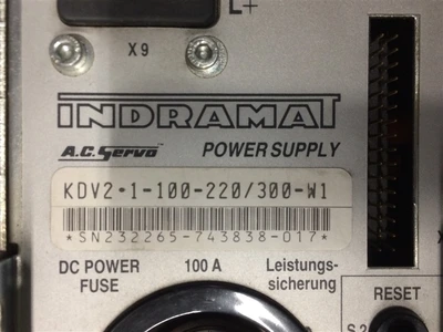 USED INDRAMAT KDV2.1-100-200/300-W1-POWER SUPPLY