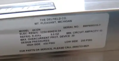USED Delfield NUMBER: