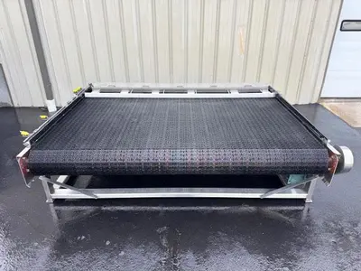 NERCON Bi-Directional Accumulation Table, Stainless Steel 9' Wide x 7' Long