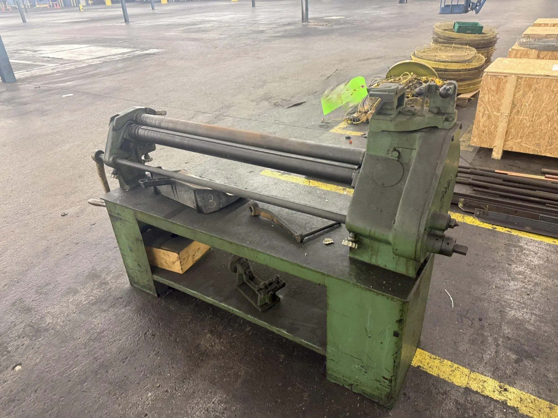 4' X 18 GA PECK STOW & WILCOX MODEL #418E SHEET METAL PLATE BENDING ROLL: YOBRO #25292