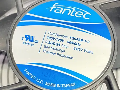 USED FANTEC THERMAL MANAGEMENT AC FAN 0.22/0.24A 100-120V 34/37W W/ GUARDS