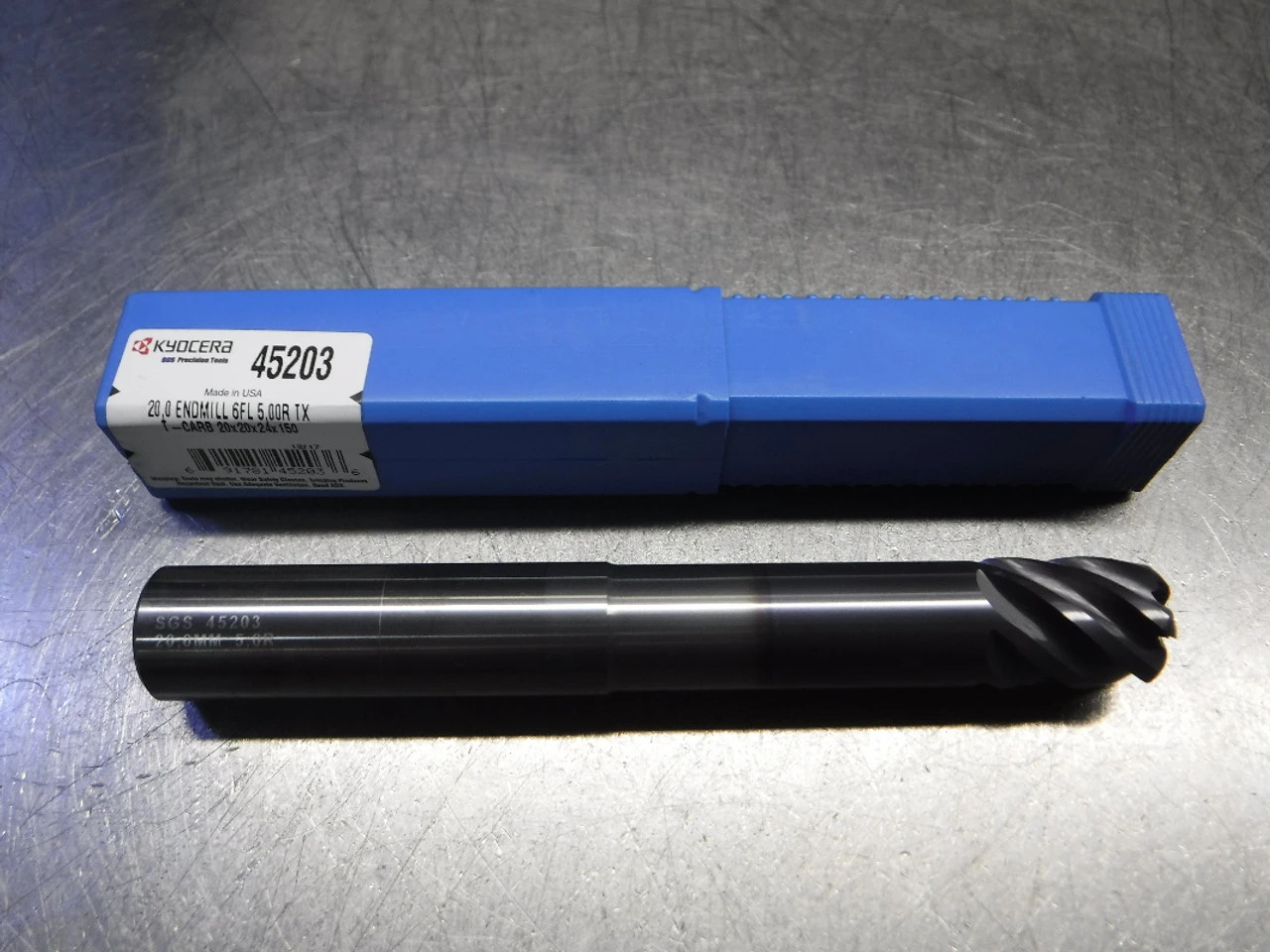 Kyocera / SGS 20mm 6 Flute Carbide Endmill 20mm Shank 45203 (LOC1795)