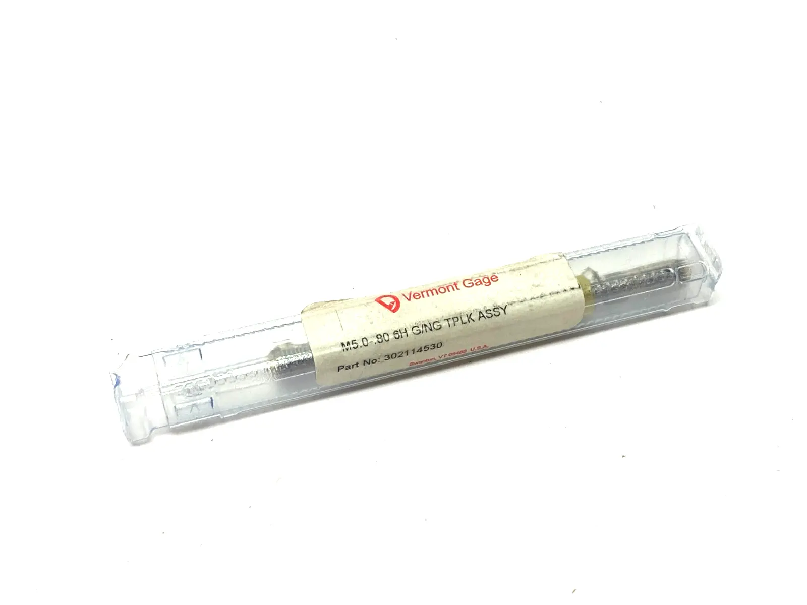 Vermont Gage 302114530 Taperlock Threaded Gauge Plug M5.0-0.80 6H GO/NOGO - New