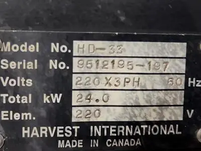 USED HAVEST INTERNATIONAL HD-33