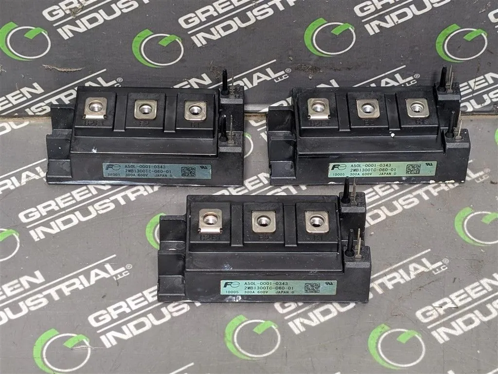 Lot of 3 Fuji Electric A50L-0001-0343 Transistor Power Modules 600V 400A Used