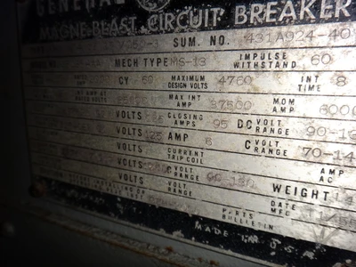 GE 800 AMP Circuit Breaker AKR-5AE-30