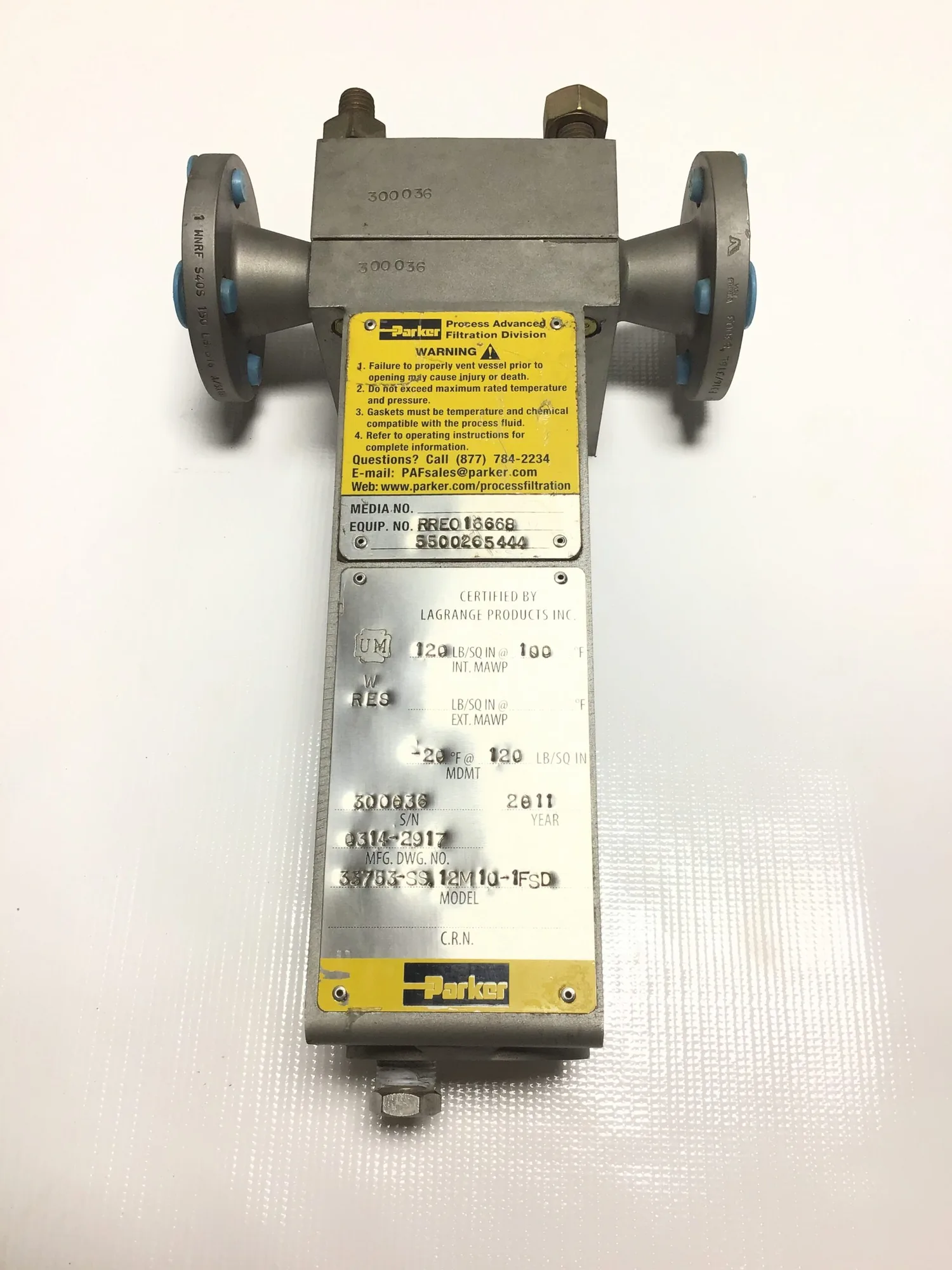 USED Parker 33753-SS 12M10-1FSD