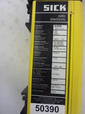 USED SICK OPTIC ELECTRONIC AGSS 300-2121