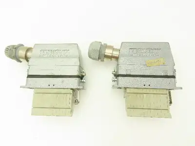 Phoenix Contact 24-Pin 16A Male Female Connector HC-KA Terminals Lot of 4