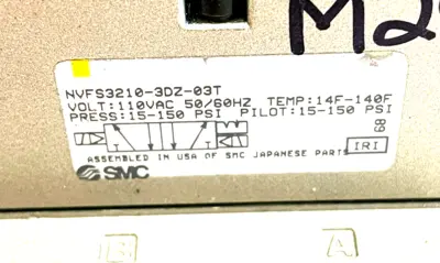 NEW SMC NVFS3210-3DZ-03T SOLENOID VALVE ASSEMBLY NVFS32103DZ03T