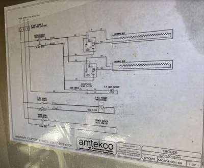124-0066 Amtekco Remote 6’ 5 Pan Hot Food Bar