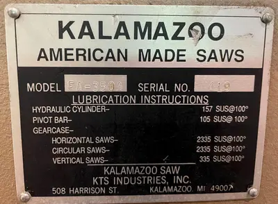 Used KALAMAZOO FA-350A High Speed Circular Saws (non-ferrous) Ohio US | CW WOOD MACHINERY #474029