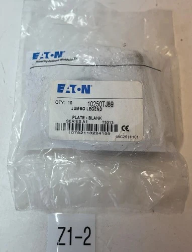 *NEW-Sealed* EATON CUTLER HAMMER 10250TJ89 Blank Jumbo Pushbutton Switch Legend