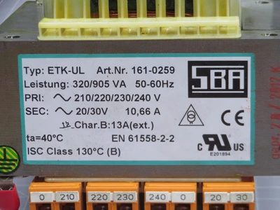Used SBA _UNKNOWN_ Transformers | OCO Industrial #1694957
