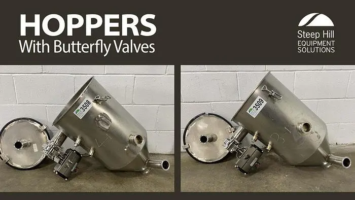 Lidded Hoppers With Butterfly Valves