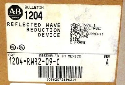 NEW ALLEN BRADLEY 1204-RWR2-09-C REFLECTED WAVE REDUCTION DEVICE SER.A