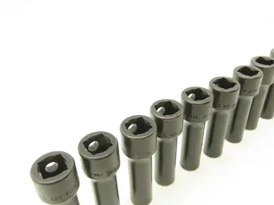 Williams 12M-608 IMP 3/8" Drive 8MM 6 Point Impact Socket Deep 2-1/8"L Lot of 11