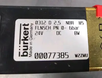 Burkert 0312 D 2.5 NBR MS Solenoid Loc5E7/4