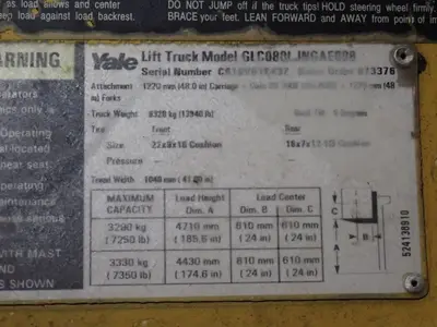 USED YALE 7250 LBS