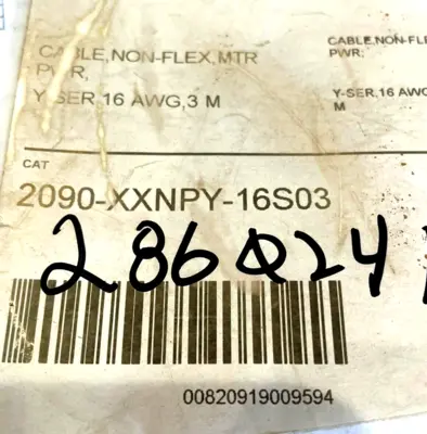ALLEN BRADLEY 2090-XXNPY-16S03 CABLE 2090XXNPY16S03 NEW, SURPLUS