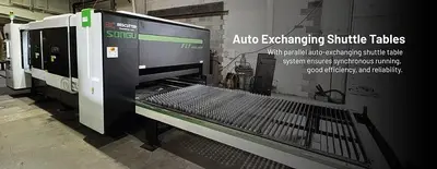 2026 Bescutter FLY PRO 5'X10' | 1500W - 6000W IPG | Fiber Laser Metal Sheet and Pipe Cutter Full Enclosure with Parallel Shuttle Table