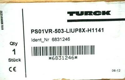NEW TURCK PS01VR-503-LIUP8X-H1141 PRESSURE SENSOR 6831246 PS01VR503LIUP8XH1141