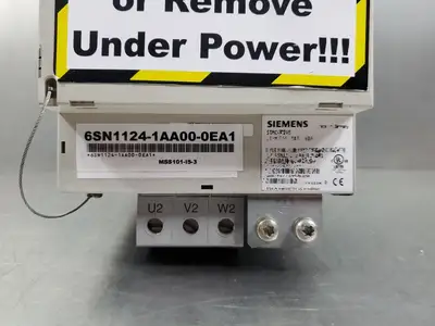USED Siemens 6SN1124-1AA00-0EA1 Simodrive W/ 6SN1118-0DG33-0AA1 Module