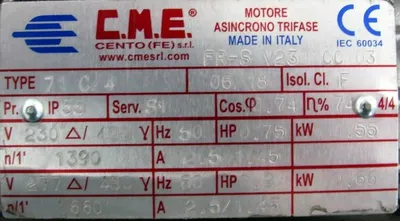 NEW CME 71-C/4 GEARMOTOR P063PA11C0-QB3P 230/400V 71C4