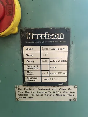HARRISON VS300 LATHES, ENGINE | Wheeler Machinery Sales (5)