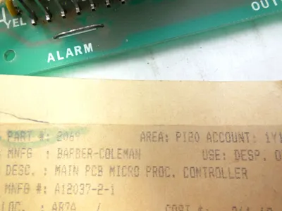 BARBER COLMAN A-12037-2-1 PC BOARD A1203721