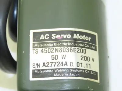 Matsushita TS 4502N8036E200 AC Servo Motor 50W 200V With Encoder 8mm Shaft