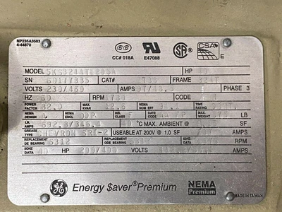 Used GE GE 5KS324ATE205A Motors (misc) California US | Amiron Machinery #726020
