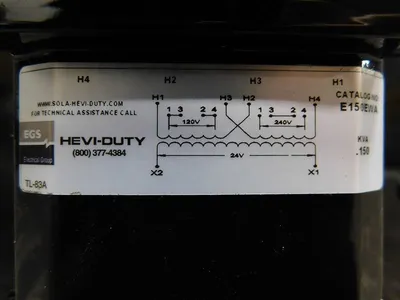 EGS E150E Hevi-Duty Industrial Control Transformer .150 KVA Insul Class 105 Used