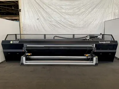 126" NOVUS IMAGING SYNERGIA H/UV WIDE FORMAT PRINTER. STOCK # 0951822