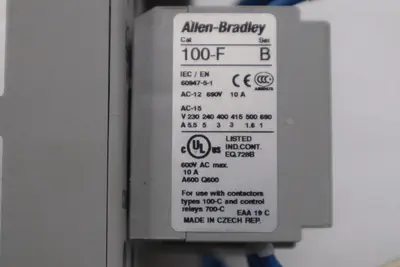 ALLEN BRADLEY 140M-D8E-C10 CIRCUIT BREAKER WITH 100-C30*00 CONTACTOR #4822-A