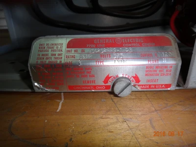 General Electric 7700 size 3 Motor Control Center Bucket