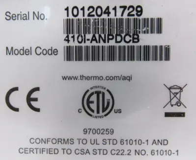 USED THERMO SCIENTIFIC 410i CO2 ANALYZER 410I-ANPDCB