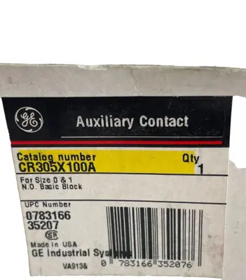 NEW GENERAL ELECTRIC CR305X100A AUXILIARY CONTACT